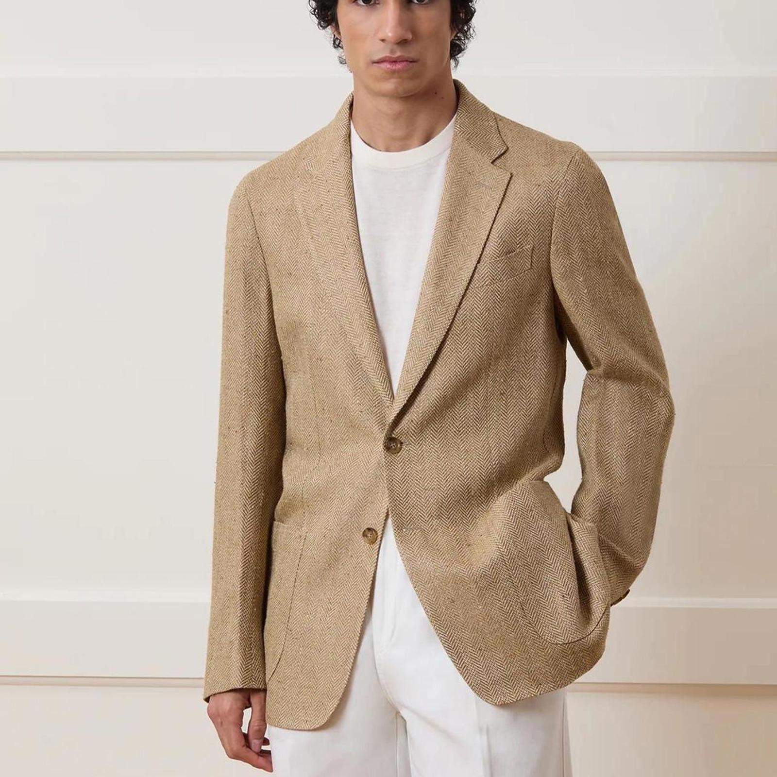Todd Snyder Italian Silk-Linen Herringbone Sport Coat